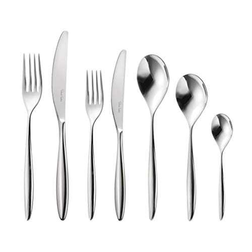 Robert Welch Hidcote Bright Cutlery 42 Piece Set for 6 People. Made from Stainless Steel. Dishwasher Safe.