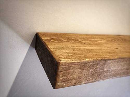 Good Wood 1-tier Chunky Wooden Floating Shelf Shelves 60cm