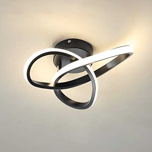 minfair Modern LED Ceiling Light,Round Geometry Ceiling Lamp,Chic Chandelier 4500K for Hallway,Living Room,Bedroom 18W Dia 24CM