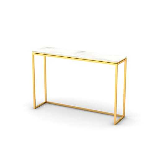 Marble Console Table, Gold And Black Living Room Decorative Side Table Multifunctional Storage Table Entrance Console Desk For Holding Cups Or Book, Size: 80 * 25 * 75cm(Size:80 * 30 * 75CM,Color:A)