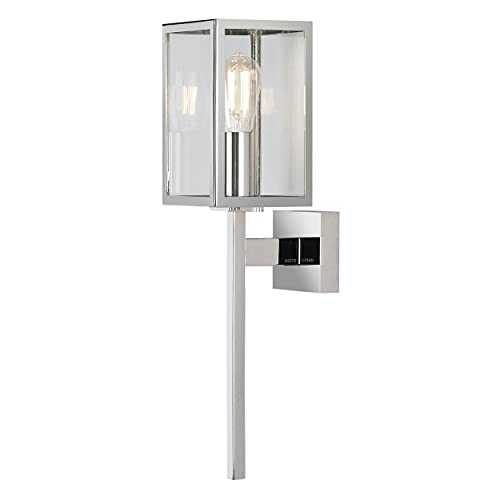 Astro Coach 100, Outdoor Wall Light in Polished Nickel - Designed in Britain - Dimmable IP44 Rated E14/SES - 1369004