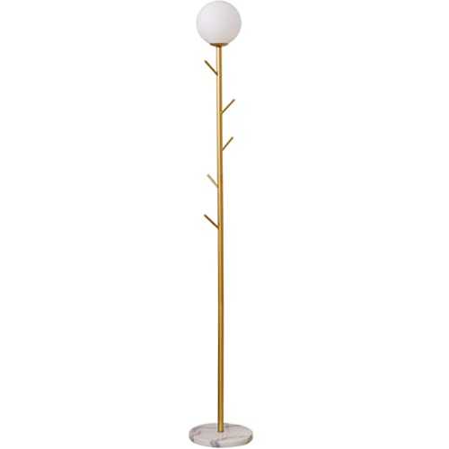 Floor Lamp Coat Rack Floor Lamp, Vertical Lamp Multi-Purpose Storeable Tall Pole Lamp 3-Way Dimmable Home Warm Decoration Ground Decoration (Color : White Base)