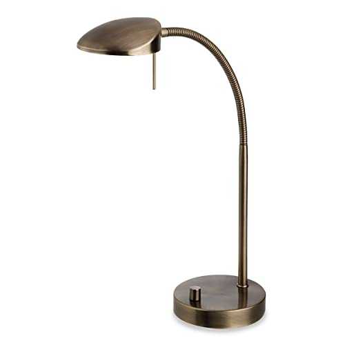 Firstlight Milan LED Table Lamp, Antique Brass Finish