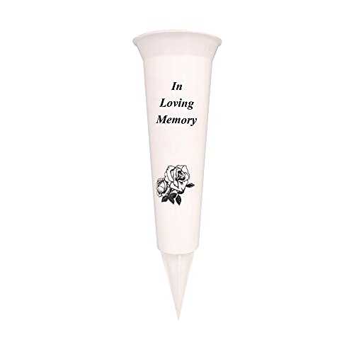 Graveside Memorial Vases/Flower Holders Ornament, Engraved with a Funeral Verse | A Personalised Plastic Spike Grave Decoration Ornament for your Loved Ones (In Loving Memory)