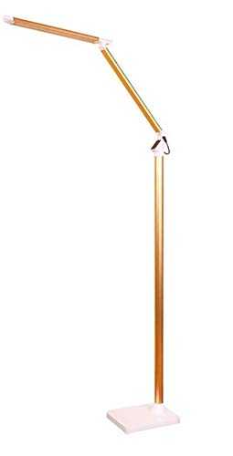 DUANCUICUIZ Durable Floor Lamp LED Modern Living Room Bedroom Bedside Study Learning Eye Reading Light Touch Five Speed Dimming Toning (Size : Gold)