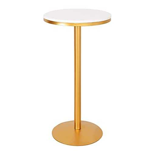 CYJ Gold Legs Marble High Table, Round Bistro Dining Table with Marble Top and Metal Base, Easy to Assemble for Living Room and Bistro Lounge,height 75cm,95cm,105cm