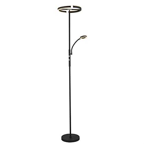 ffshop Floor Lamps for Bedrooms Floor Lamp Intelligent LED Touch Light Standing Lamp Main Lamp Bedroom Living Room Office Black Floor Lamp