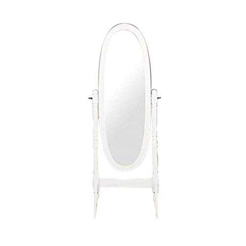 JJZI-L Retro Princess Mirror, Solid Wood Vertical Full-length Mirror Chinese Style White Dressing Mirror Boutiques Big Mirror (Color : A, Size : 150 * 55 * 42CM)