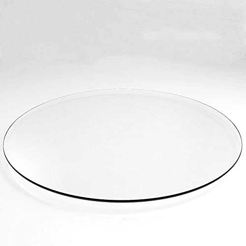 FCHMY Round Surface Tabletop Tempered Glass Table,Lazy Susan Turntable Tempered Glass Tray,For Rattan Chairs,Dining Tables.