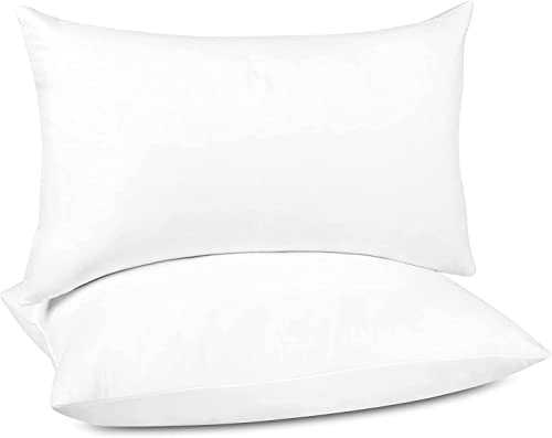 Other 4 X DUCK FEATHER & DOWN PILLOWS SOFT COMFORTABLE COTTON WHITE[Pack Of 4 Pillows]