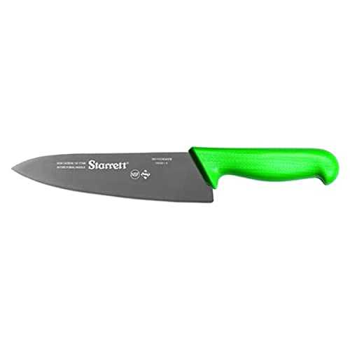 Professional Chefs Knife - BKG301-8 Wide Triangular 8" (200mm) Ultra Sharp Kitchen Knife With Long Lasting Blade - Green Handle Stainless Steel Chopping Cooking Knife (DV86208)