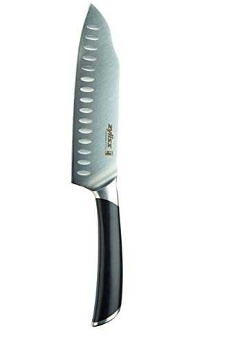 Zyliss E920271 Comfort Pro Santoku Knife | 18 cm/7 Inch | German Stainless Steel | Black Handle | Professional Kitchen Knife/Vegetable Knife/Chopping Knife | Dishwasher Safe | 25 Year Guarantee