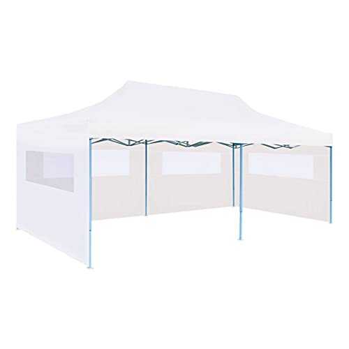 Outdoor Living Folding Pop-up Partytent with Sidewalls 3x6 m Steel White