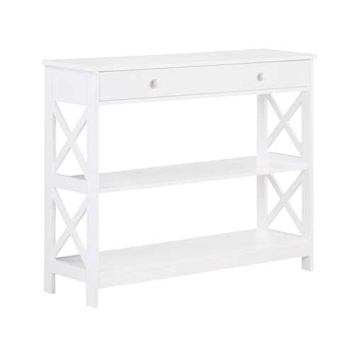 Convenience Concepts Oxford 1-Drawer Console Table, White