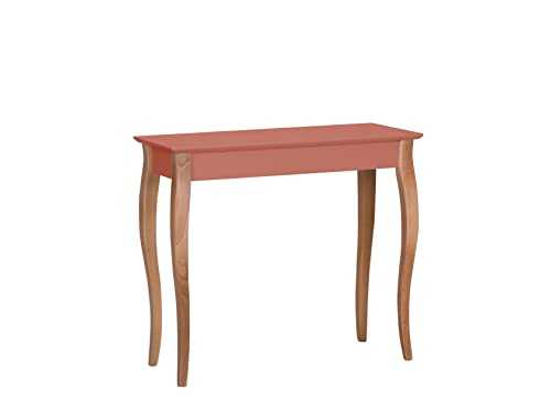 RAGABA LILLO Console Table with Cabriole Legs 85x35cm | FSC Solid Wood, Easy Assembly | Antique Pink