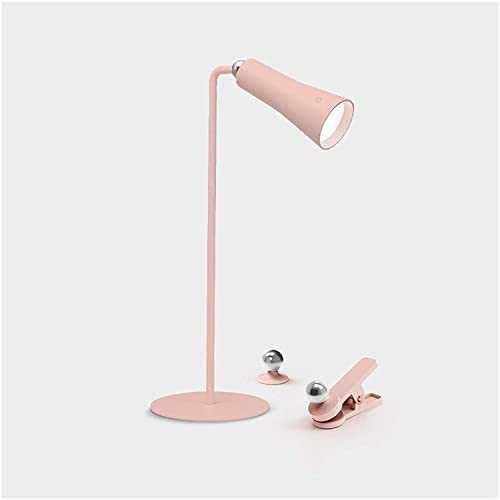 BDRKCC Touch Control Desk Lamp Led Desk Lamp With 3 Dimming Levels Multi Function Charger Plug In Dual-Purpose Table Lamp, 4000K Warm White Light, 4 Colors (Color : Green) (Color : Pink)