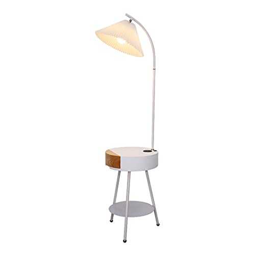 Homesally Led Floor Lamp,Touch Control Dimmable Reading Standing Lamp 3 Color Temperature 5 Brightness Levels Floor Lamps for Living Room,Bedroom Modern,White,charging