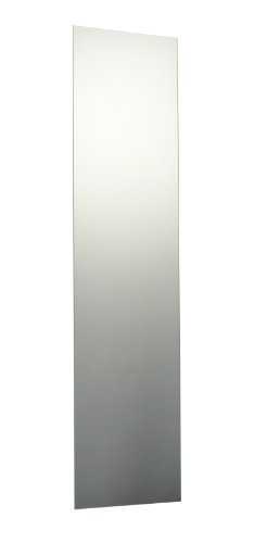 Reflex Sales & Marketing Ltd. 120 x 35cm Plain Frameless Rectangle Bathroom Mirror with Chrome Effect Metal Spring Loaded Wall Hanging Fixing Clips