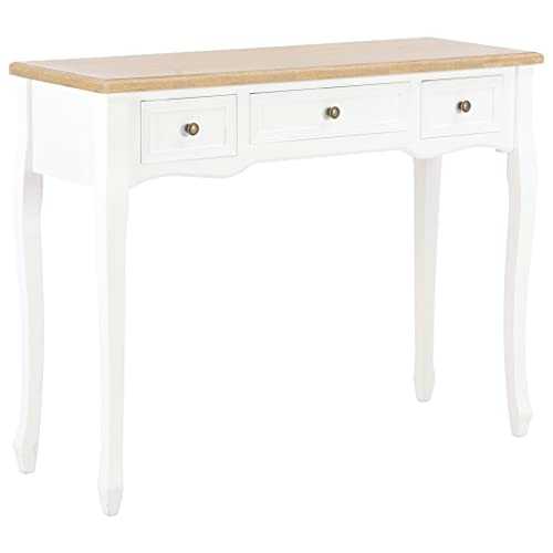 Furniture,Tables,Accent Tables,End Tables,Dressing Console Table with 3 Drawers White,