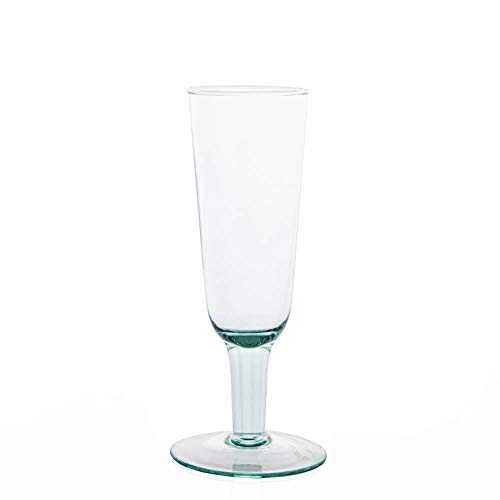 Grehom Recycled Glass Wine Glasses (Set of 4) - Champagne (225 ml); Champagne Flutes