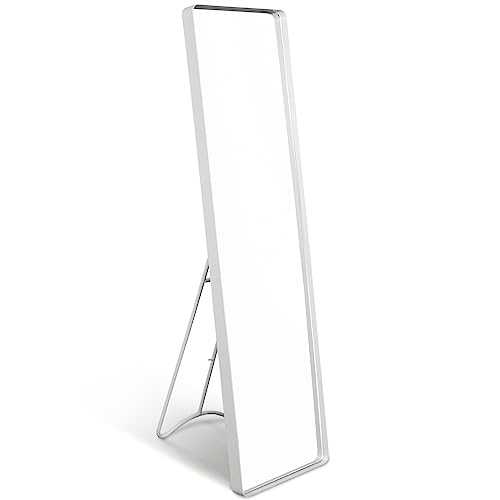DRULINE F0015070 Standing Mirror Wall Mirror Wardrobe Mirror Dressing Mirror Decoration Hanging 115 cm x 30.5 cm x 4 cm White