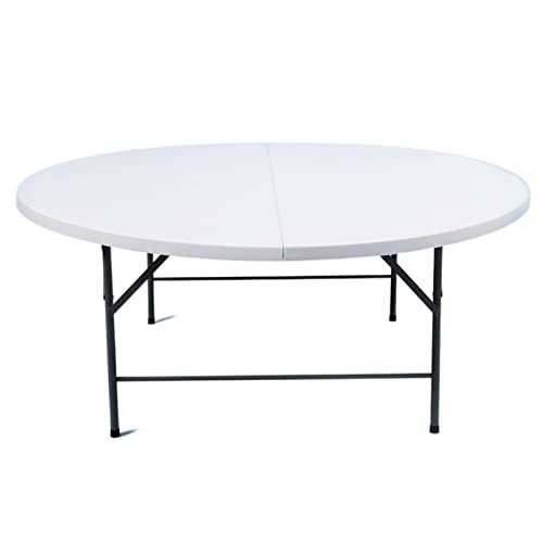 Convenient Folding Dining Table, Large Round Table Dining Table Hotel Restaurant Household Dining Large Round Table YIJIAN (尺码 : 1.52m single table)