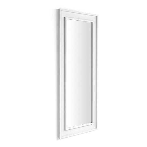 Mobili Fiver, Wall-mounted/floor standing mirror Angelica, 160x67, White Ash, Laminate-finished/Glass, Made in Italy