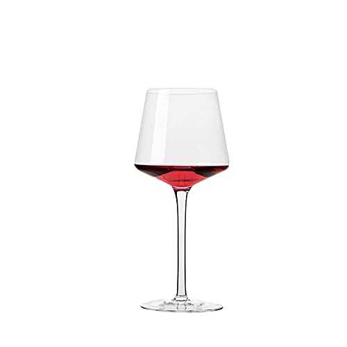 HAGUOHE Red Wine Glasses - Large Wine Glasses, Hand Blown - Long Stem Wine Glasses, Lead-Free Crystal Glass - Wine Tasting, Wedding, Anniversary, Christmas -450 Ml/550 Ml, Clear-550ml||4