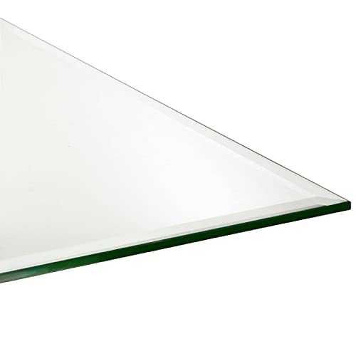 10mm Toughened Glass RECTANGLE Table Top for Dining - Kitchen - Garden glass table topper Various Sizes (1000mm x 620mm)