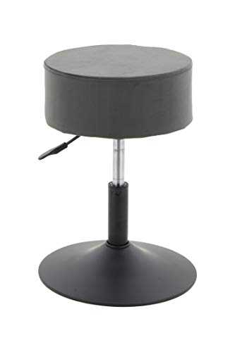 HNNHOME® Swivel Breakfast Kitchen Bar Stool Chair Height Adjustable Barstool Dressing table Stool Chair (Charcoal Grey, Velvet)