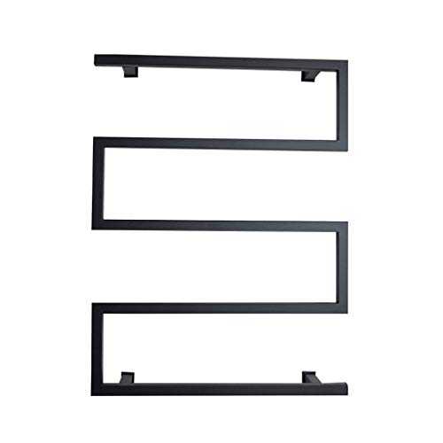 ZBBN Heated Towel Rail Bathroom Radiator for Wall Mounted Electric Towel Warmer Anthracite Thermostatic Perfect for Towels Laundry Airer Rack Clothes,Black-800mm*600mm (Black 800mm*600mm)