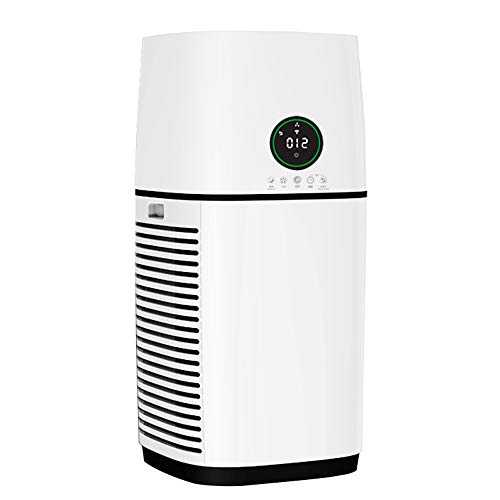 air purifier With True HEPA And Activated Carbon Filter With Negative Ions, Fresh Air, Five-Stage Filtration, Eliminates Up To 99.99% Of Allergens, Built-In Air Monitor