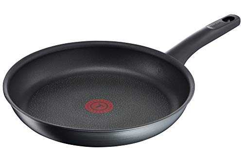 Tefal G12408 Titanium Fusion Frying Pan 32 cm (Titanium Excellence Non-Stick Coating, Thermo-Spot, Hard Fusion Outer Layer, Suitable for All Heat Sources Including Induction) Black