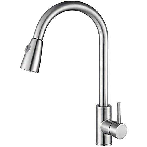 Touch On Kitchen Sink Faucets Kitchen Faucet - Kitchen Faucet, Kitchen Sink Faucet, Sink Faucet, Pull-Down Kitchen Faucets, Bar Kitchen Faucet, Brushed Nickel, Stainless Steel Easy to Install,Tap
