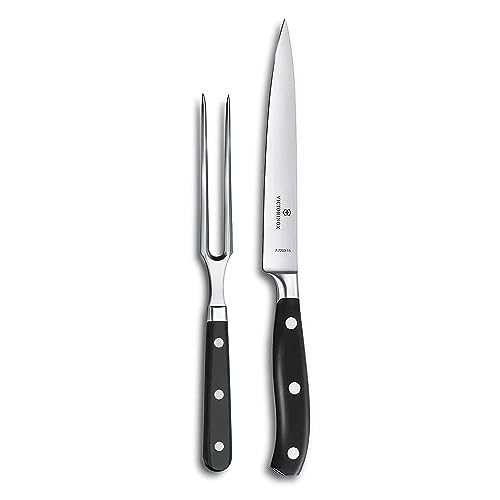 Victorinox Fully Forged Carving Set, Set of 2, Black