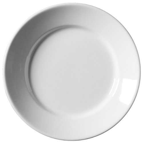Royal Genware Deep Winged Plates 30cm - Pack of 6 | 12inch Dinner Plates, Porcelian Plates, White Plates | Commercial Quality Tableware for Domestic and Catering Use