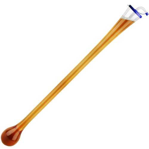 bar@drinkstuff Plastic Yard of Ale Glasses with Lids and Straws - Set of 4-2.8 Pint, 3ft Yard of Ale Glass