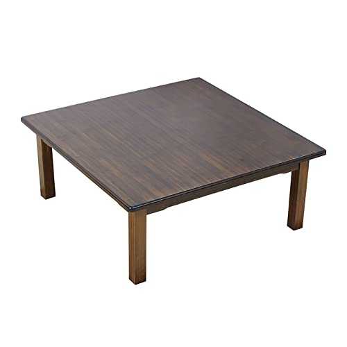 ZZJDMY Coffee Table, Japanese Style Low Table/dining Table,/Sofa Side Table, Solid Wood Square Table, for Tatami Bedroom Bay Window Table (Size : 70x70x52cm)