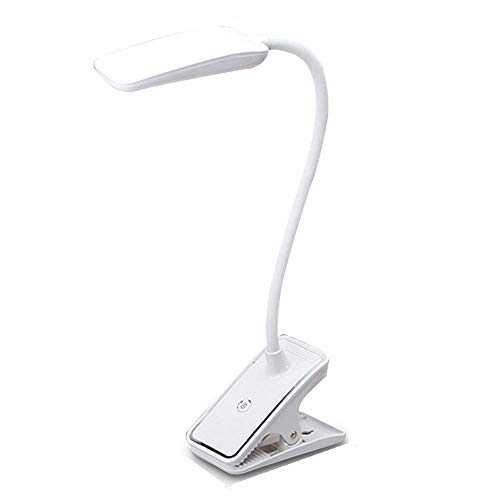 LWX Table Lamps Bedroom Bedside Clip Lithium Battery USB Rechargeable Desk Lamp, Eye Protection, Dimming Work Students Study, Touch Sensor Control, Dimmable Fold Table Lamp - USB Charging Por