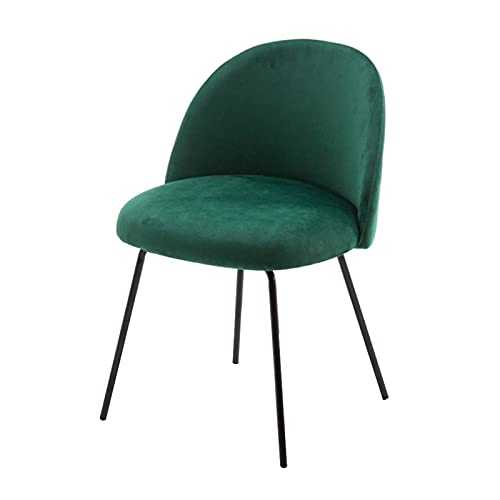 SJHQ Kitchen Dining Chair,46×46× 78cm Velvet Black Legs Computer Chair for Office Hotel Negotiation Reception Chair 1 Pcs Kitchen Chairs (Color : Purple, Size : 46x46x78cm)