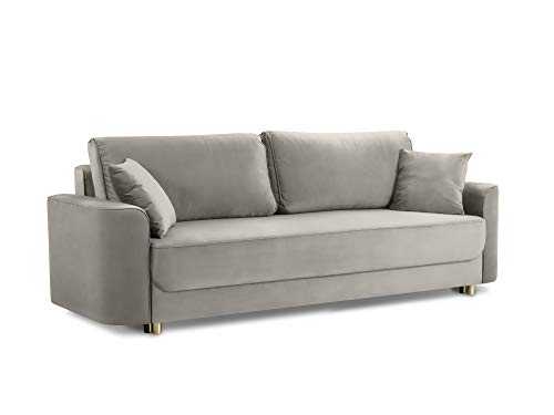 Madras Convertible Sofa Bed with Storage Chest, 3 Seaters, Light Beige, 240 x 97 x 88 cm