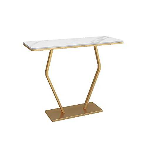 Axdwfd Console table Home Console, Living Room Sofa Side Table, Narrow Table, Hall Table, Telephone Table, 80 X 30 X 80 Cm (Color : Golden color)