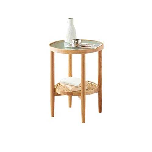 XILIN-1987 Coffee Table Modern Wooden Coffee Table Glass End Table Sofa Corner Table Side Cabinet Living Room Bedroom Balcony Side Table Side Tables