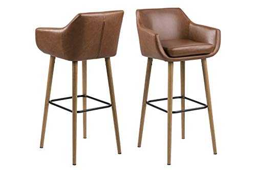 AC Design Furniture Trine Bar Stool W 55 x D 54 x H 101 cm Metal Brown