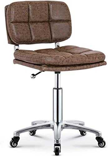 HZYDD chair Bar Stool Barber Stool, height-adjustable swivel stool with wheels, adjustable hairdressing hairdressing salon, Barber Chair,Bar,Black (Color : Darkred) (Color : Brown)