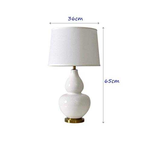 HSLMDSD Table Lamps,Bedside Table Lamp American Ceramic Table Lamp Bedroom Bedside Lamp Dimmable Warm Remote Control Creative Table Lamp Fashion Wmodern Study Room Reading Lamp Desk Lamp/a/Remote Con