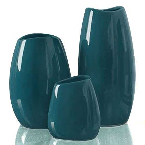 Ceramic Vases, Light Gray 10" Ceramic Table Vases Handmade Vase Home Decarations (5" W x 12.4" H)