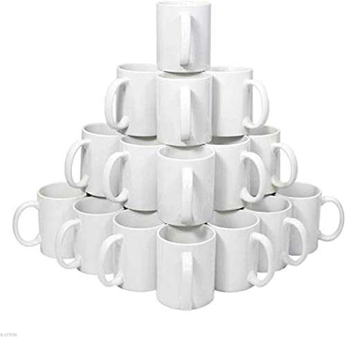 Frenterprises 6 Pack Sublimation Mugs with Boxes – 11 oz Large Mugs – Used as Personalized Mugs, Coffee Mugs and Tea Mug – White Mugs with Handle – Ideal for Bulk Buy