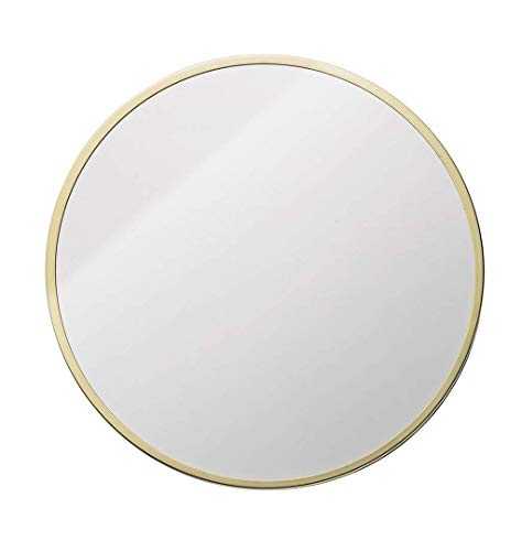 HEZHANG Bathroom Mirror Nordic Wall-Mounted Bathroom Toilet Wash Makeup Round Mirror,80Cm