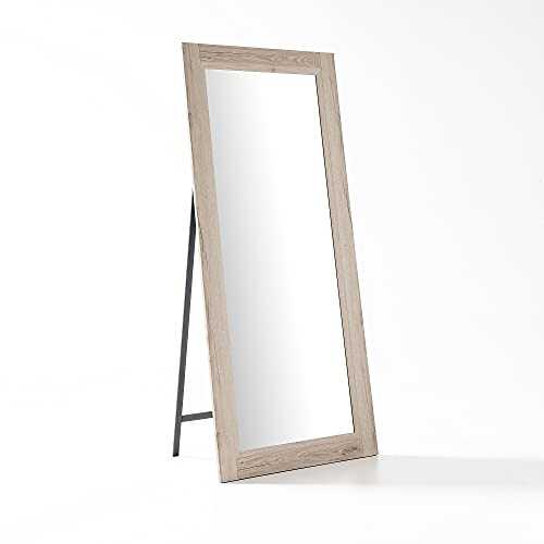 ARHome Floor Mirror with Bracket, 180 x 78, Natural Oak, Made in Italy